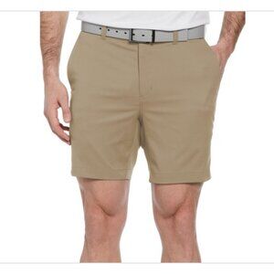 PGA TOUR Men's Flat Front Performance Golf Shorts Size 42 Chinchilla Beige